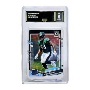 JALEN CARTER 2023 RATED ROOKIE DONRUSS OPTIC #281 MINT 9 PHILADELPHIA EAGLES GMA